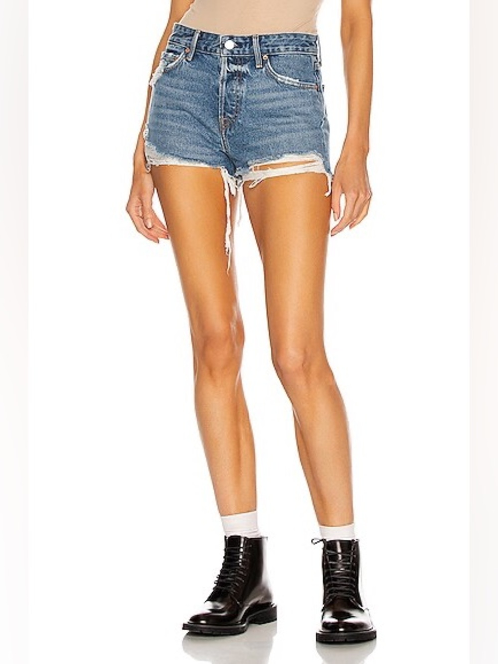 GRLFRND Helena High Rise Cut Off Short Button Fly Stuck‎ on You Color Size 24